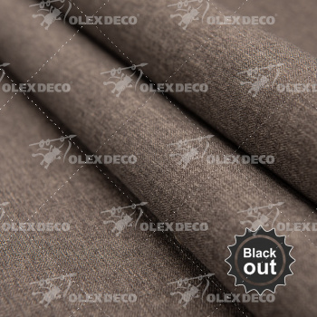 Ткань для штор коллекция «Валенсия» Blackout Серо-коричневый 280 см