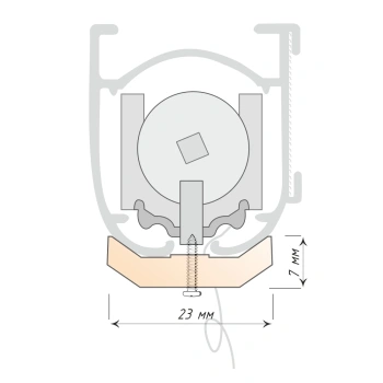 изображение фиксатор каретки «мадрид» / «милан» на olexdeco.ru