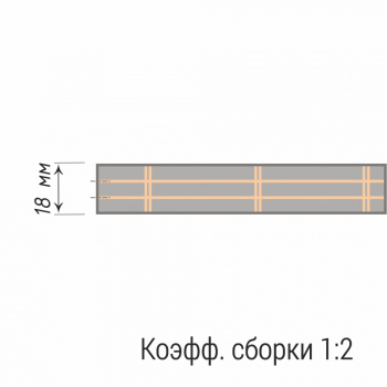 изображение лента шторная для французских штор 11306/18/1 на olexdeco.ru