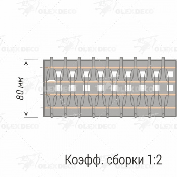 изображение лента шторная «двойное плиссе» 902/80 бобина на olexdeco.ru