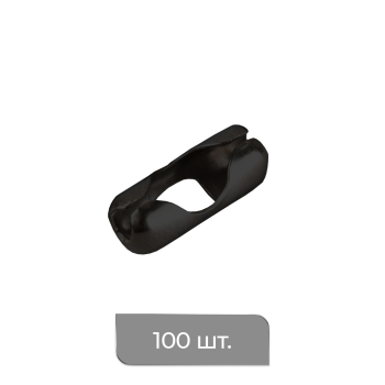 Соединитель цепи металл. «Бочонок» упак. 100 шт (Черный)