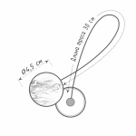 Магнит для штор «Агат» ø4,5 см для легкого и среднего веса штор с металлическим тросом 30 см (Коричнево-белый)