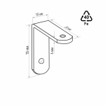 Кронштейн стеновой с крепежом 35x30 мм (Черный)