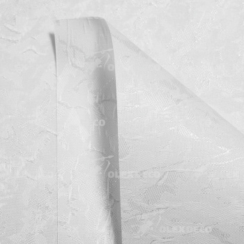 Рулонная штора «UNI 1» фурнитура Белая. Ткань коллекции «Шелк» Белый