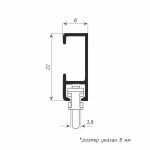 фото стеновой профильный карниз для штор «слим» двухрядный черный в интернет-магазине Олексдеко