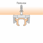 Суппорт потолочный «Римини» (Черный)