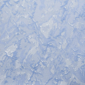 Рулонная штора «Moncada» ø38 фурнитура Белая. Ткань коллекции «Шелк» Голубой