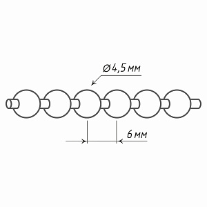 Цепь управления пластиковая 4,5х6,0 мм