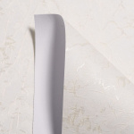 Рулонная штора «Toledo» ø28 фурнитура Белая. Ткань коллекции «Шелк Blackout» Жемчуг