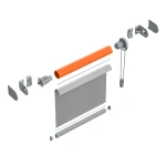 Труба ø45 мм с тремя пазами для рул. шторы (L= 6 м)