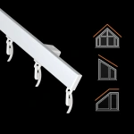 Проф. карниз для скошенных штор Белый (130 см)