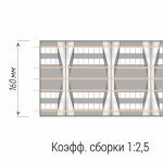 Лента шторная «Лучевая складка» 1069/160/4