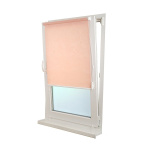 Рулонная штора «Мини» фурнитура Белая. Ткань коллекции «Арабеска» Розовый (компл. Besta)