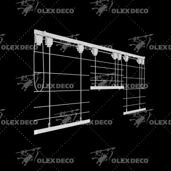 изображение карниз для тройной римской шторы «рим люкс» на olexdeco.ru