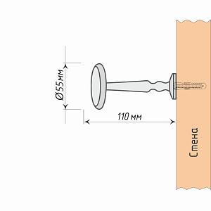 изображение держатель для штор «розетка» на olexdeco.ru