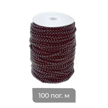 Цепь упр. металлич. 4,5х6,0 мм Черный никель (Бобина 100 п.м.)