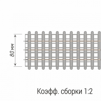 изображение лента шторная «карандашная многокарманная складка» 08538/80 на olexdeco.ru
