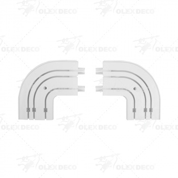 изображение комплект поворотов для шины потолочной трехрядной «olexdeco» на olexdeco.ru