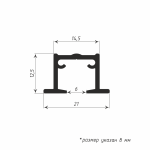 Профиль «Гипс соло» (Упак. L= 6 м Черный)