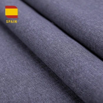 Ткань для штор коллекция «Валенсия» Блэкаут (Blackout) Серо-синий