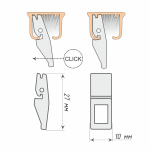 Стопор для профиля «Отель» Черный (Пластик)