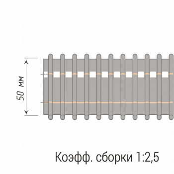 изображение лента шторная «карандашная складка» 20259/50 на olexdeco.ru