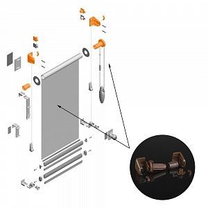 Комплект механизма для рулонной шторы «Мини» Besta