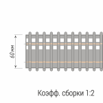 Лента шторная «Карандашная складка» 75809/60 Бобина