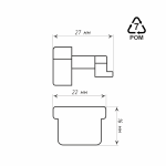Заглушка торцевая «Отель» упак. 10 шт (Удлиненная Черный)