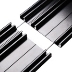 Профиль трехрядный «Верона» (На отрез с отв. L=6 м Черный)