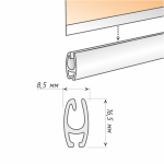 Отвес нижний алюминиевый темно-серый L= 4 м (Металл)