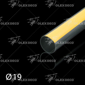 изображение труба ø19 мм алюминиевая с клейкой лентой l=4 м для рулонной шторы «мини» на olexdeco.ru