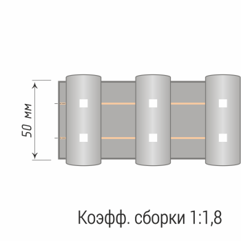Лента шторная «Складка волна» 12164/50