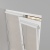 Рулонная штора «UNI 2» фурнитура Белая. Ткань коллекции «Скрин Виши» Бело-серый