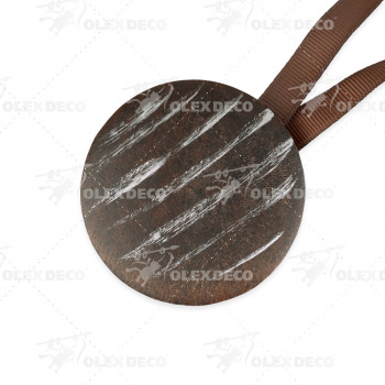 изображение клипса магнитная «бали» ø7 см для легкого веса штор с лентой 38 см на olexdeco.ru