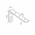 Кронштейн стеновой 150х60 мм (Латунь)