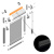 фото профиль дополнительный высокий для с-образной направляющей uni 2 алюминиевый l = 4 м тёмно-серый в интернет-магазине Олексдеко