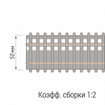 Лента шторная «Карандашная складка» 12103/50 Бобина