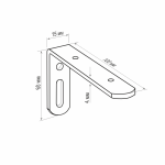 Кронштейн стеновой 100x60 мм (Латунь)