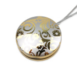 Клипса магнитная «Глория» ø4,5 см для легкого и среднего веса штор с тросом 60 см (ХМ/З)