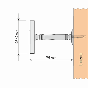 изображение держатель для штор «астория» на olexdeco.ru