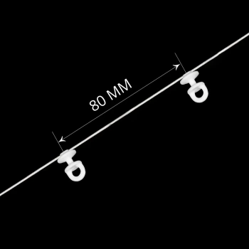 Бегунок на шнуре поворотный «JN Rondo» ø11мм H=17мм шаг 80мм (Белый)