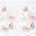 Ткань для штор-кафе коллекция «Butterfly» персик с серым (На отрез высота 30см)