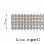 Лента шторная «Карандашная складка» С 616 М Бобина