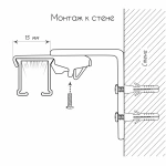 Карниз «Отель Гранд» Черный матовый (100 см ролик ø9 мм RT)
