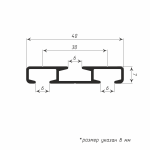 Профиль для карниза «2+1» (На отрез L=6 м Белый)