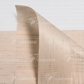 Рулонная штора «MGS День-Ночь» фурнитура Белая. Ткань коллекции «Соло» Лен