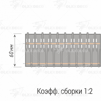 изображение лента шторная «вафельная складка» 75793/60 бобина на olexdeco.ru