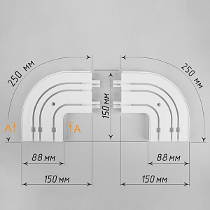 изображение комплект поворотов для шины потолочной трехрядной «olexdeco» на olexdeco.ru
