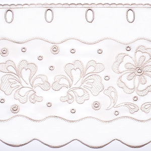 Ткань для штор-кафе коллекция «Flowers» беж